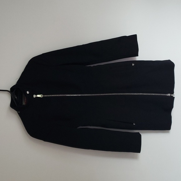 Prada Jackets & Blazers - PRADA black zippered long coat xs 38eu